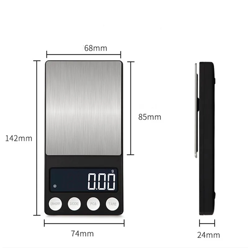 High-Precision Mini Digital Pocket Scale with LCD Display for Jewelry and Gold Measurements