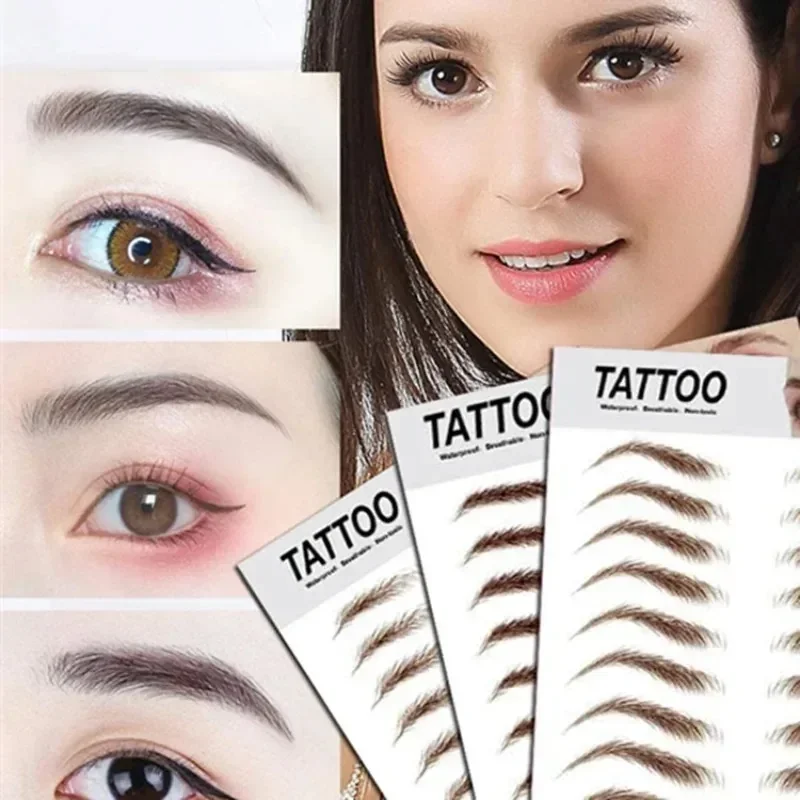 Water-based Eyebrow Tattoo Sticker Waterproof Cosmetics Makeup False Eyebrows Stickers