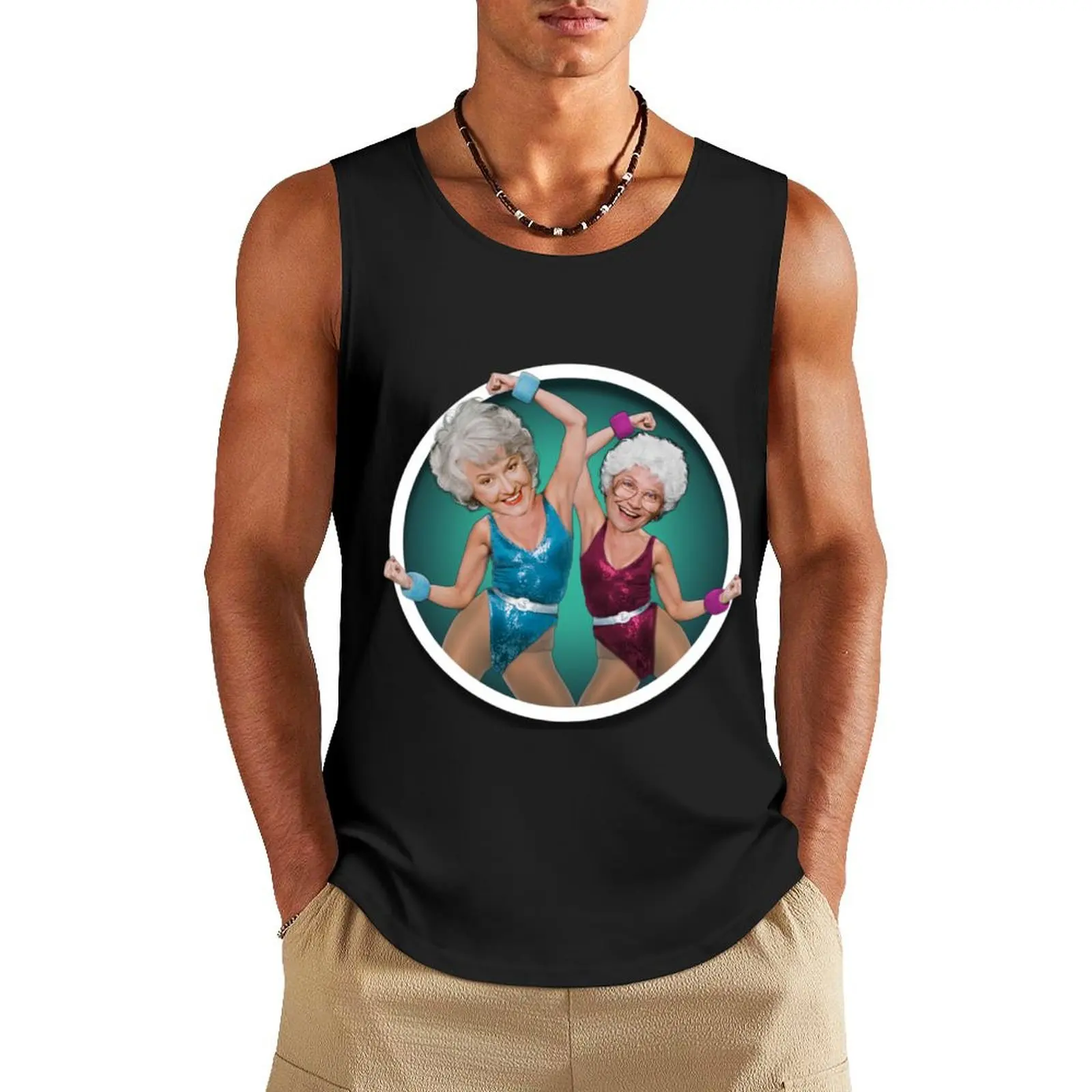 

Golden Girls Workout Tank Top muscular man summer bodybuilding for men Men's summer vest