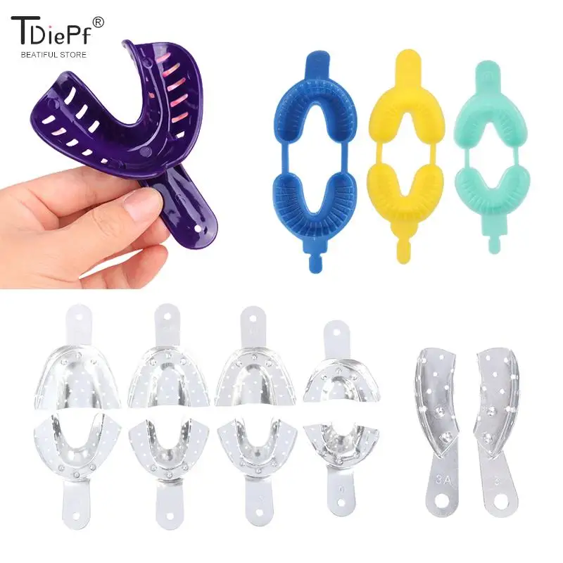 

2Pcs/Set Plastic Dental Impression Trays Dental Central Supply Materials Teeth Holder Oral Care Tools For Adult And Children