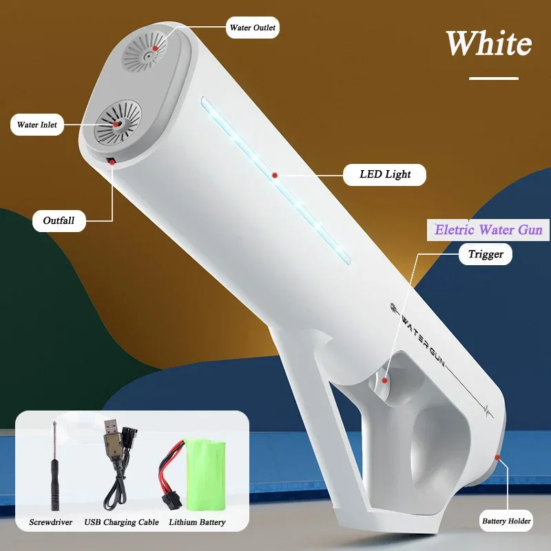 2024 New Electric Water Gun Automatic Suction Large Capacity Adult Toy Water Gun Automatic Toy Gun Game 2