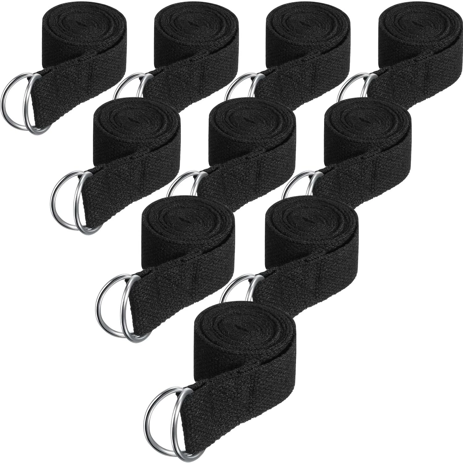 Enhance Your Pilates Routine with Customizable Ultimate Flexibility D-Ring Yoga Strap Loop-Achieve Effortless Stretching Exerc
