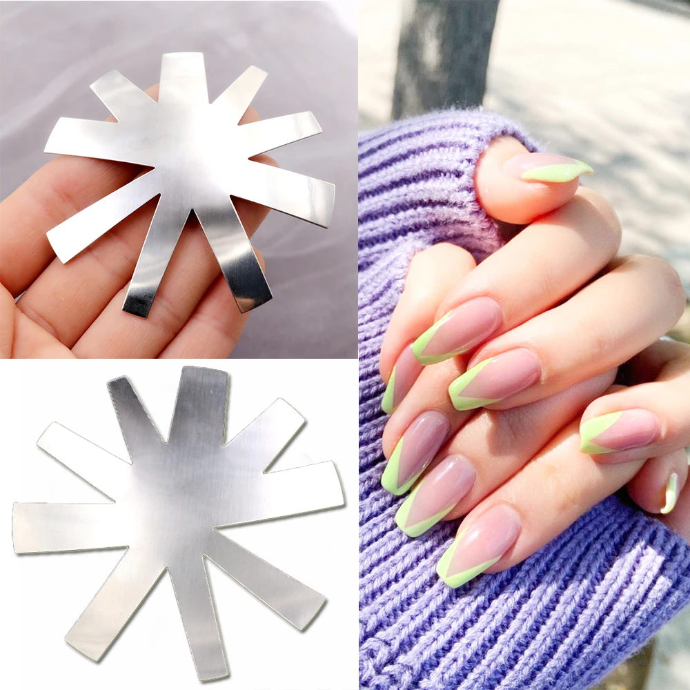 Tagliaunghie Acrilico Rosa Bianco Punte Manicure Edge Trimmer Pro 9 Size Argento Easy French Smile Cut V Line V Shape