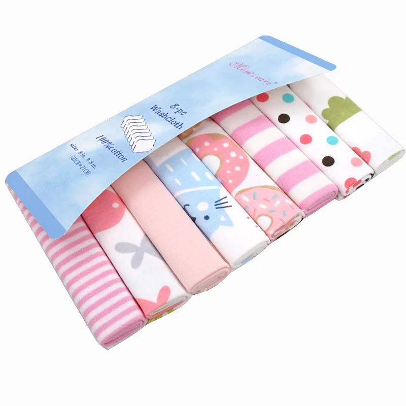 8pcs/pack Cotton Newborn Baby Towels Saliva Towel Nursing Towel Baby Boys Girls Bebe Toalha Washcloth Handkerchief Cloth Wipes