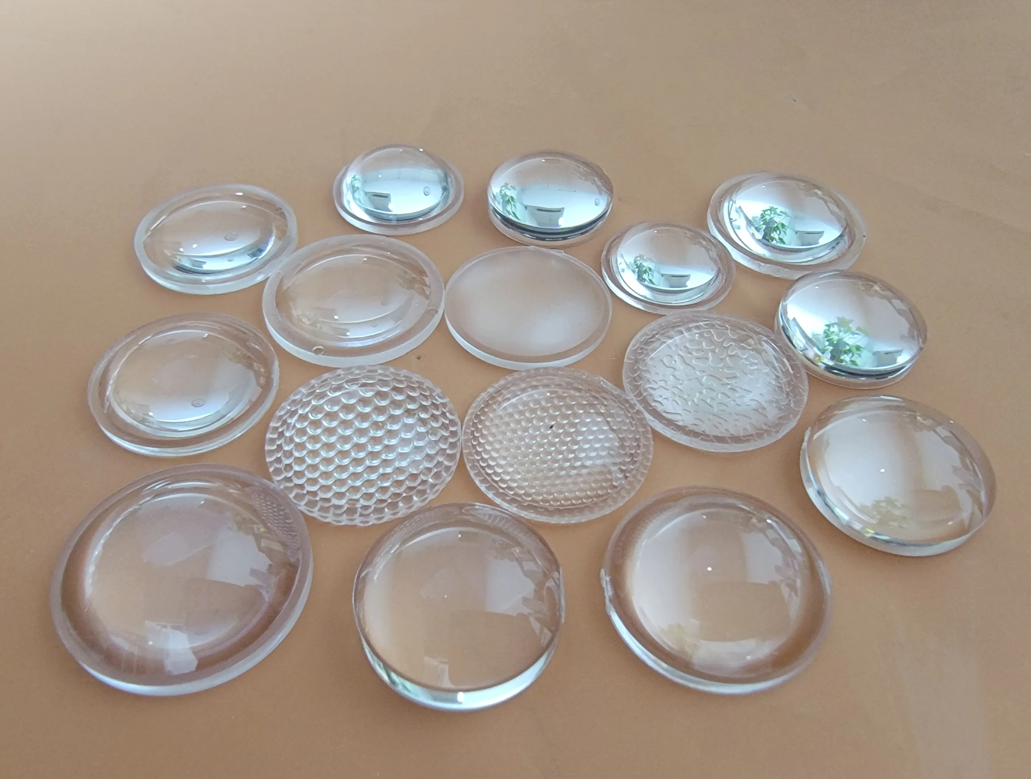 PMMA Optical lens Diameter 16MM to 21MM Planoconvex lens,1W to 10W LED Adjustable focal length convex lenses