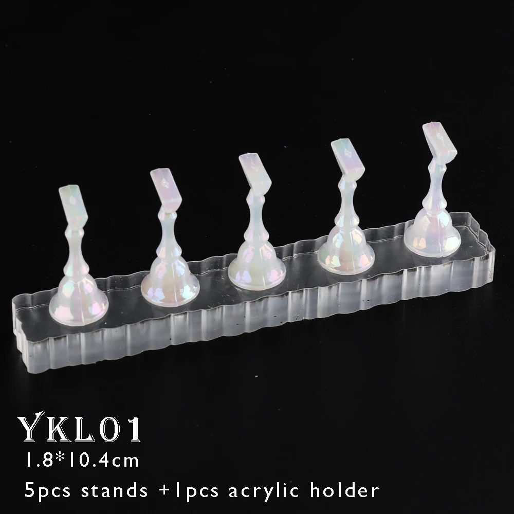 5pcs Magnetic Nail Holder Acrylic Display Stand