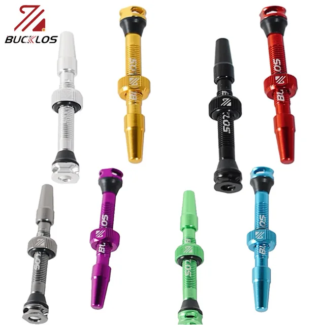 BUCKLOS จักรยานยาง Presta วาล์ว 40/44/55/60/65/80/100 มม.จักรยาน Presta วาล์ว F/V อลูมิเนียมสําหรับ Tubeless แผนที่/MTB 1