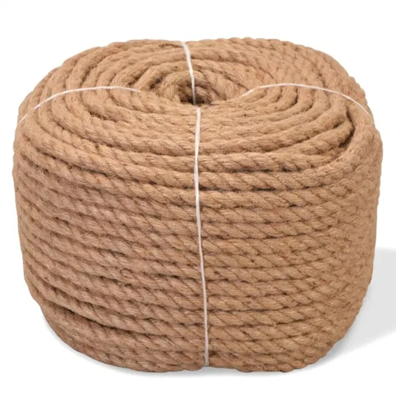 Rope 100% Jute 0.3" 19685" DIY Hand Braided Jute Rope Tug of War Climbing Decorative Luggage Tough Cord Gardening