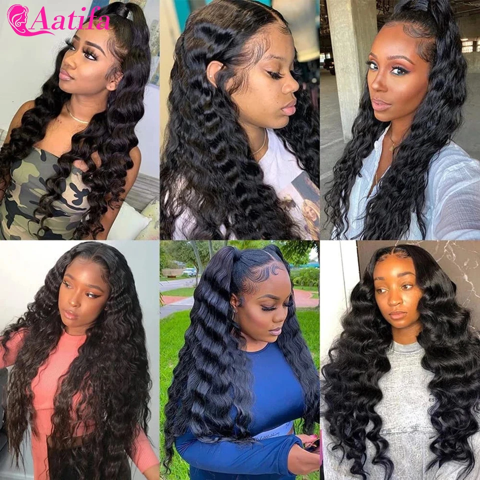 Long Thick Loose Deep Wave Bundles 1 3 4 Bundles Deals 30 32  inch Peruvian Loose Wave Bundles 100% Human Hair Weave Bundles