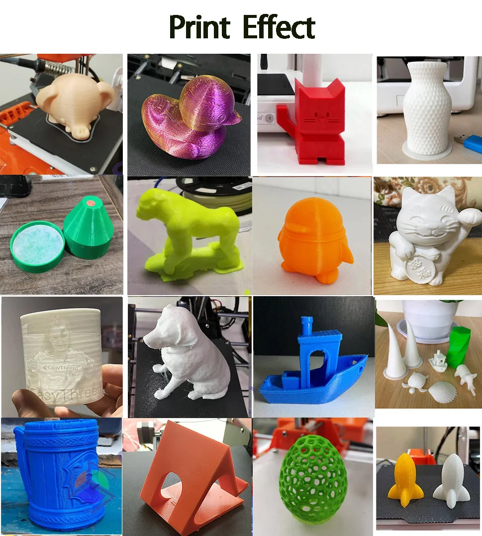 EasyThreed 3D 인쇄 PLA 필라멘트 250g 80M 길이 1.75mm 직경 프리미엄 품질 재료