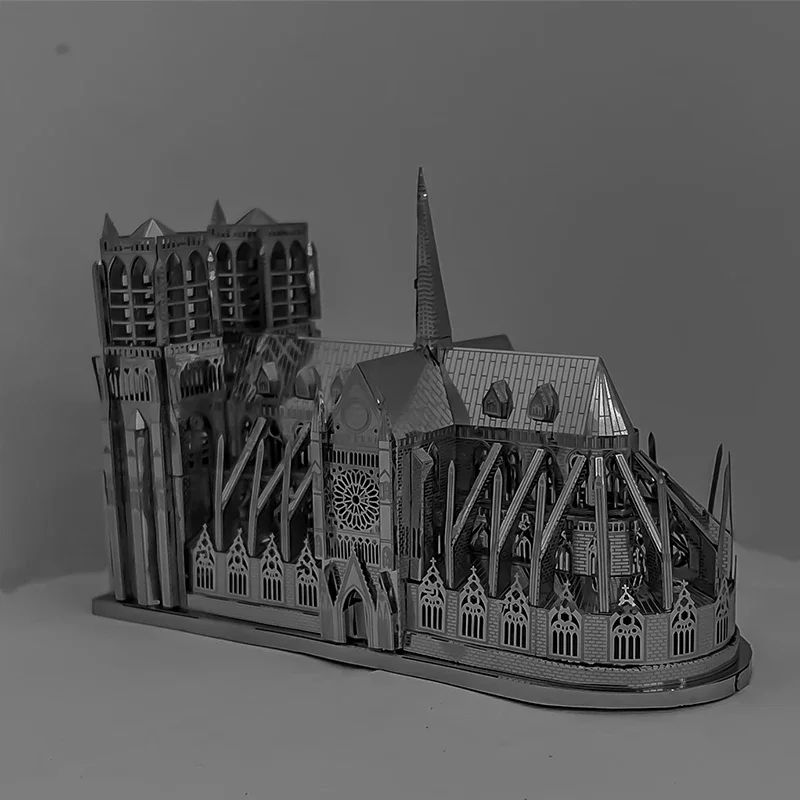 Notre Dame de Paris 3D Metal Puzzle Building Blocks Kits DIY Mecha for Teens Men Hobbies Toys Great Gifts# 6