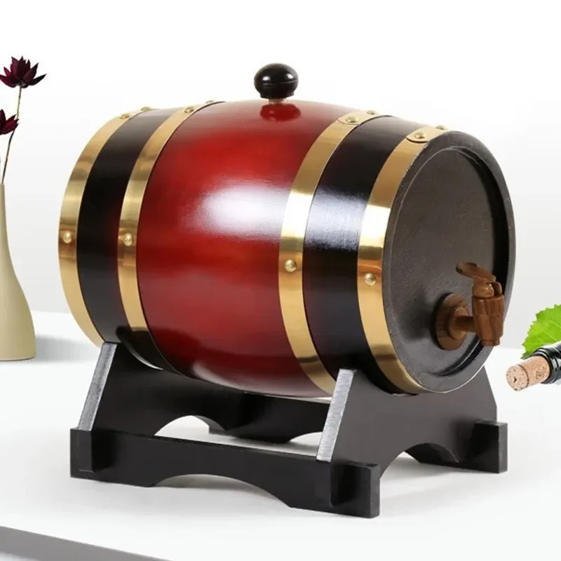 빈티지 오크 나무 와인통 1.5L/3L 화이트 와인 레드 와인 소나무통 홈데코 맥주통 수납 레진 수도꼭지 축제 선물