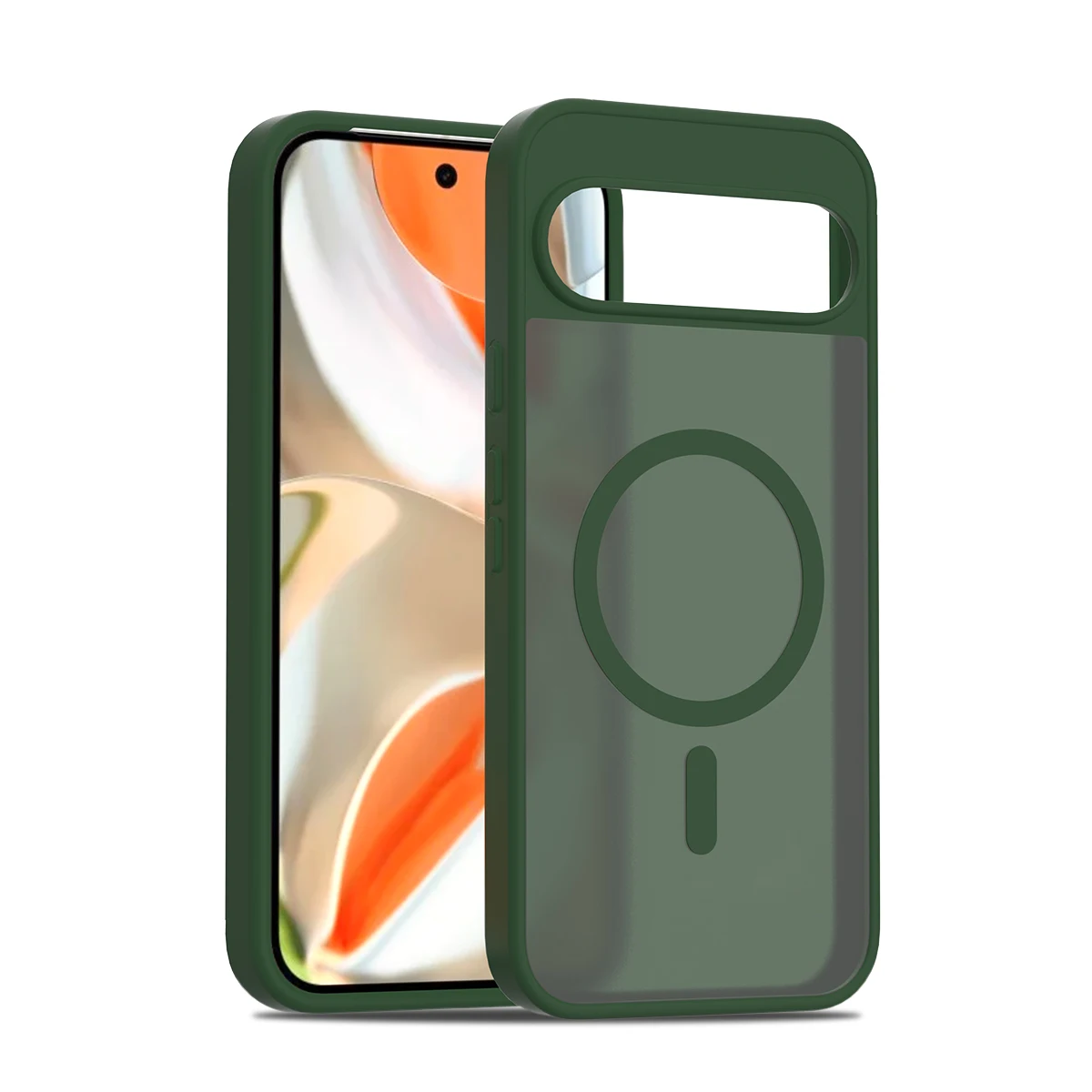 Magnetic Matte Translucent PC Shockproof Case with Magsafe Wireless Charging Compatibility