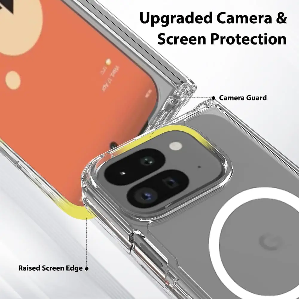 Magnetic Wireless Charging Clear Hard Plastic Phone Case