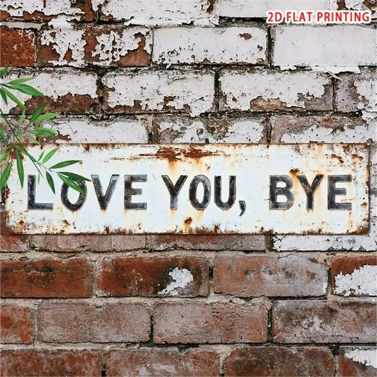A10R 빈티지 사랑해요, 안녕하세요 금속 간판 2D 평면 벽 장식 (가정, 바, 카페, 차고용) - 레트로 양철 플라크, 랜덤 홀 스타일