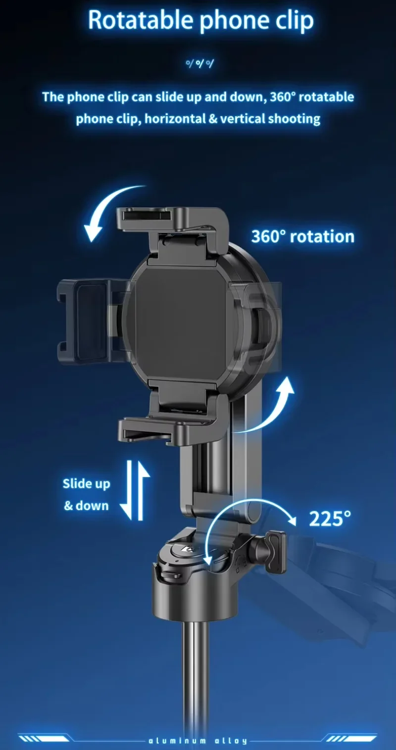 Magnetic Bluetooth Selfie Stick Tripod For Iphone And Android Phones_voghion.com