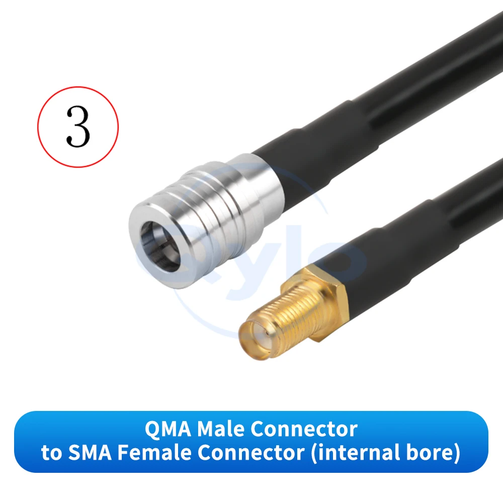 QMA-auf-SMA-Adapterkabel QMA auf SMA-Stecker/Buchse SYV50-5 (5D-FB) Adapterkabel Koaxialkabel (1 Stück) – Detail 5