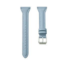 Elegant Slim Leather Strap for Smartwatches - Sport and Style Fusion Bracelet (Haze blue 06)