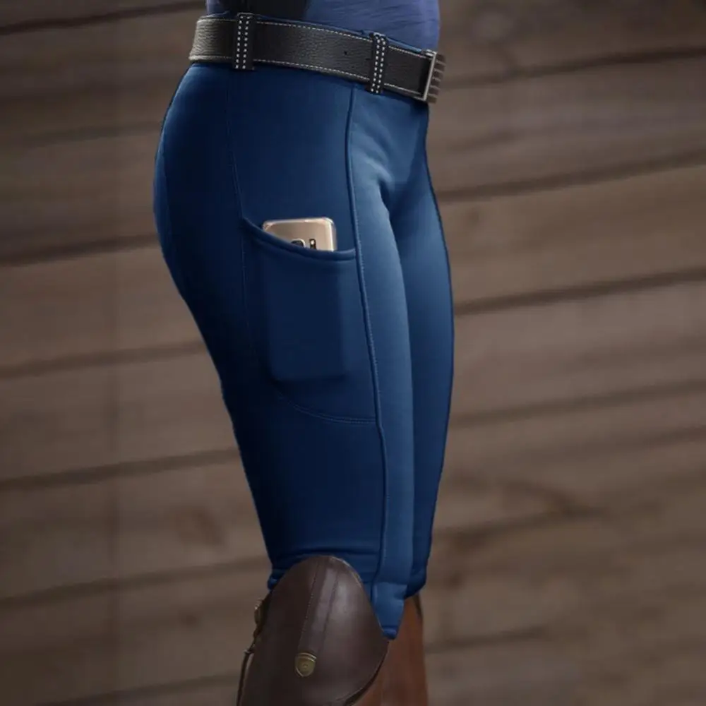Women horse riding pants Horse Racing Pocket Hip Lift Riding Pant Breeches Leggings