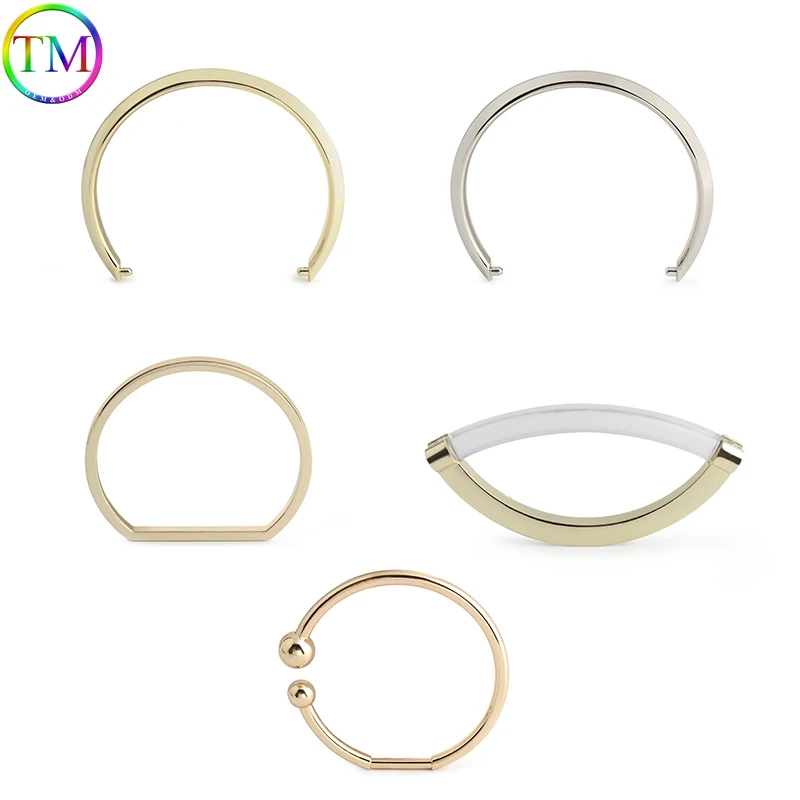 Round Shape Retro Metal Bag Handles Purse Sewing Frame Brackets For Handbag Luggage Handcrafted Replacetment Bags Accessories