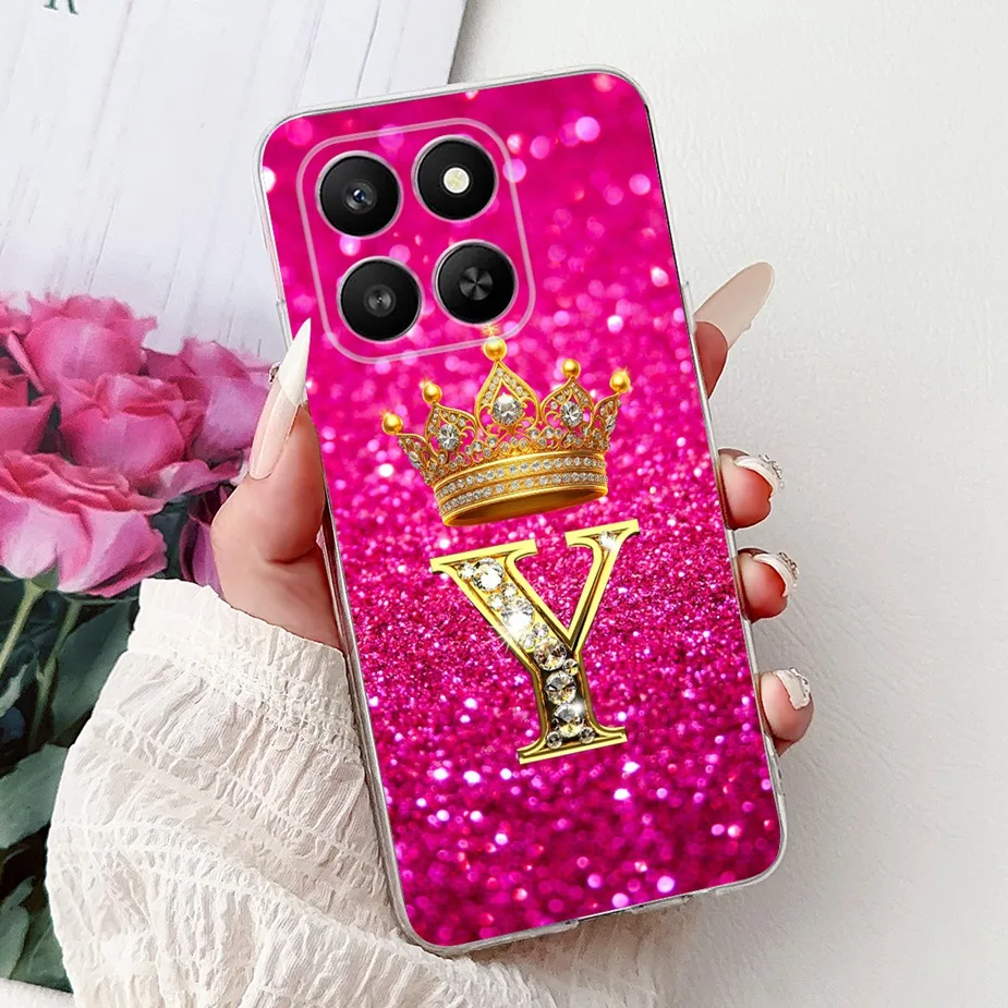 Enhanced Soft Silicone Phone Case with Crown Letters Design