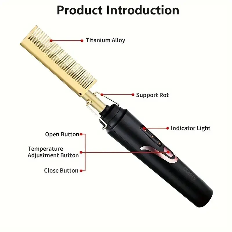 2 En 1 Hair Straightener Brush Comb Curler For Hair Styling hair straightener hair straightener brush hair straightener comb
