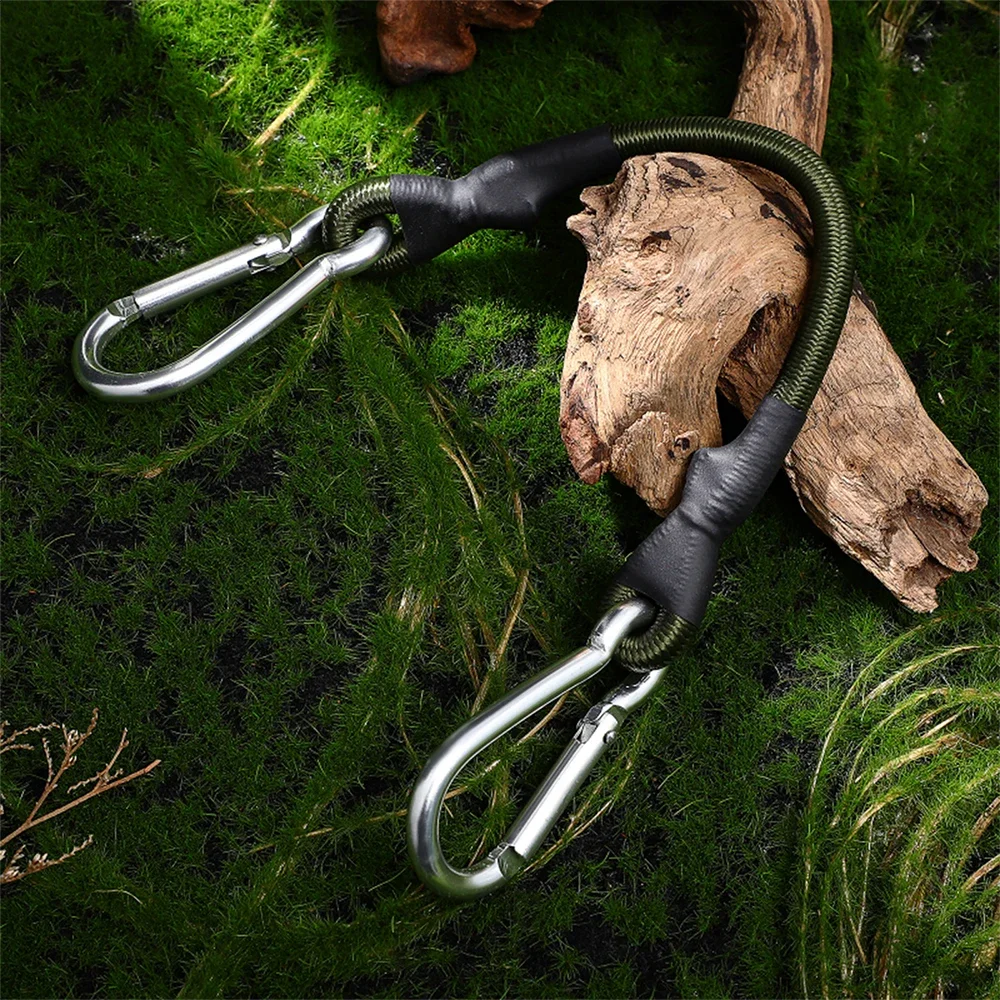 4PCS Bungee Cord Straps Carabiner Clip Lashing Luggage Tie Elastic Strap Outdoor Duty Heavy Down Ratchet Bike Cargo Rack bungee cords