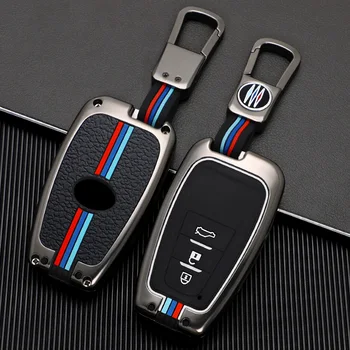Copertura della cassa chiave dell'automobile della lega per Toyota CHR Corolla Camry RAV4 Highlander Avalon Prius GT86 2 3 4 pulsanti protezione chiave automatica intelligente