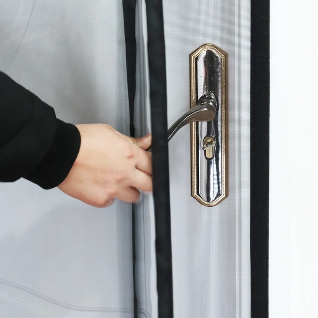 DTGJ Écran de porte magnétique, moustiquaire magnétique de porte latérale noire, vol anti-insectes, filet invisible d'intérieur d'été et de cuisine 3