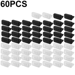 USB Port Silicone Dustproof Caps - Protective Dust Plugs for Laptops and Notebooks (60Pcs Mixed)