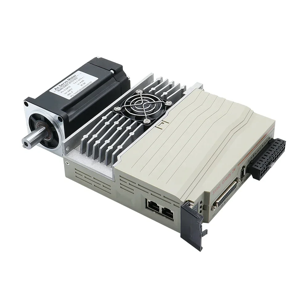 400W 600W 750W AC 220V Servo Motor 1.3N 1.9N 2.4N with Magnetic 17bit Absolute Encoder 3000-6000rpm + Driver for CNC Router ac servo motor ac motor