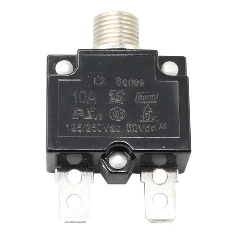 12V Push Button Resettable Thermal Circuit Breaker For Overload Reset