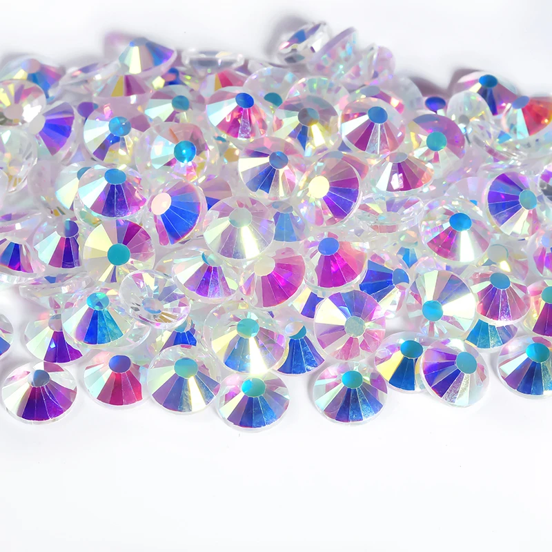 Description Picture 3 of itemOleeya 8mm ss40 Round Glass Non Hotfix Rhinestones Flatback Glitter Crystal in Bulk Package For for DIY Nail Garment Decoration