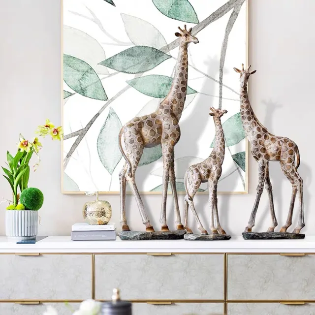 [Mgt] A Modern Minimalista Zsiráf Szobor Dekoráció Otthoni Ablak Dekorációs Kézműves Kijelző - Image 4