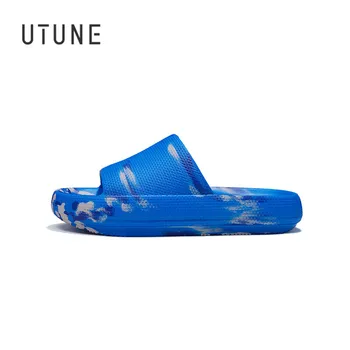 UTUNE 야외 샌들 슬라이드 남성 커플 여성 스플래쉬 잉크 여름 외부 신발 원래 위장 EVA 고무 샌들 비치