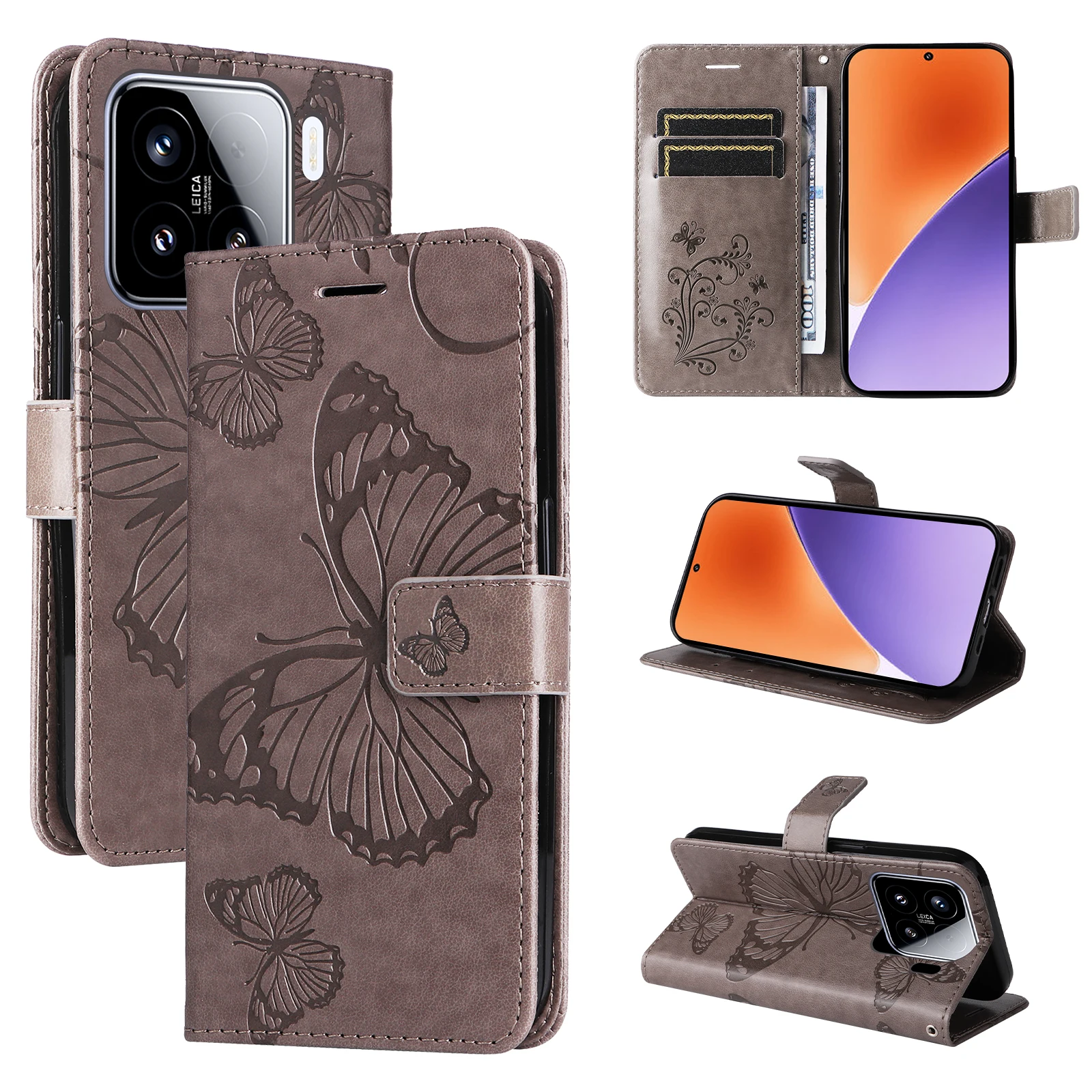 Luxury PU Leather Magnetic Flip Wallet Phone Case Cover