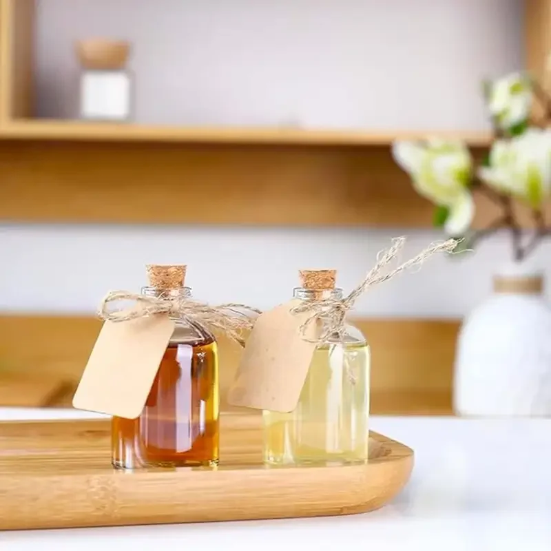 12/24Sets Mini Glass Bottles Wedding Decorations Favours Glass Bottles With Cork Lids Kitchen Decorations Wedding Gift Kitchen