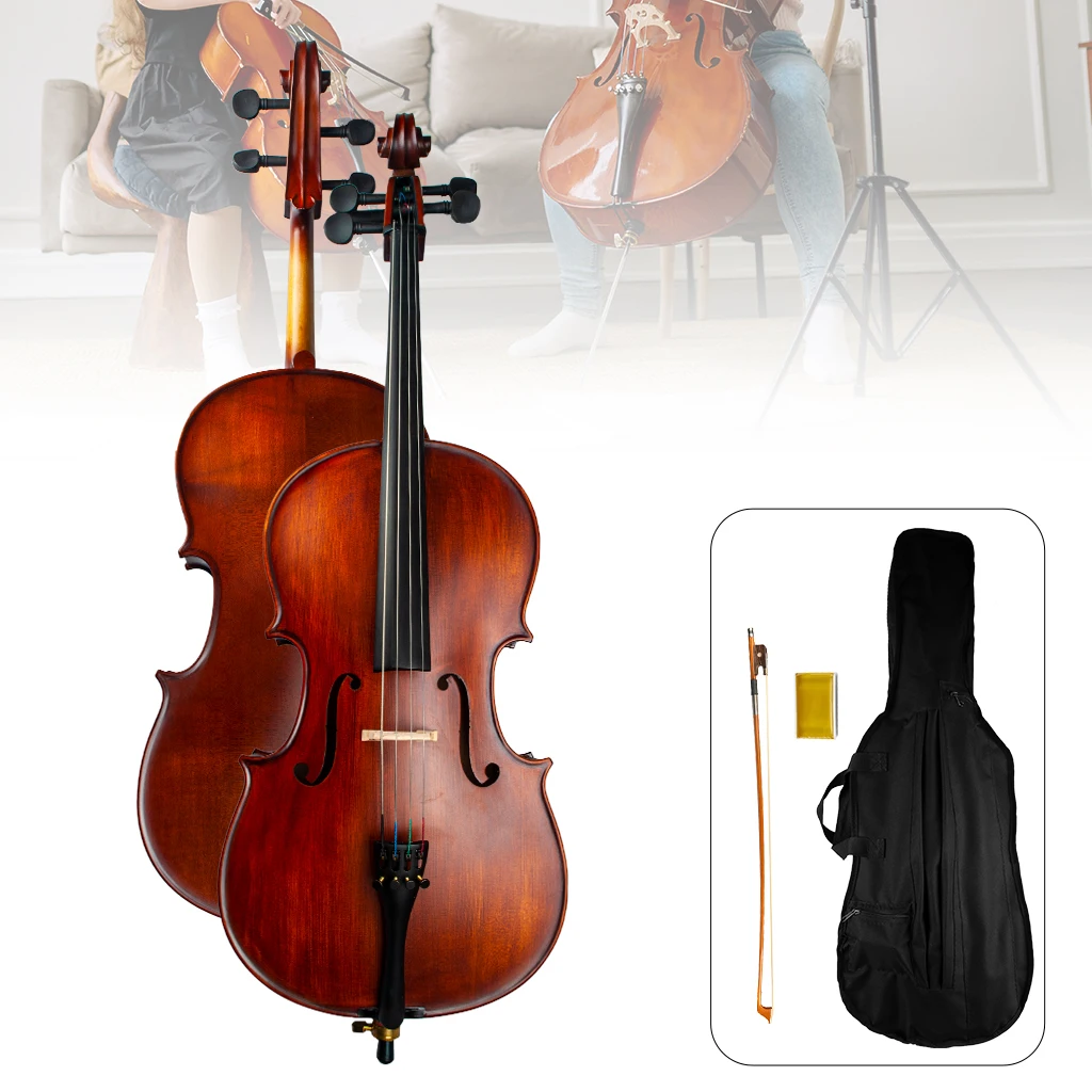Handmade Advanced 4/4 3/4 1/2 1/4 1/8 Size Cello Acoustic Cello W/Gig