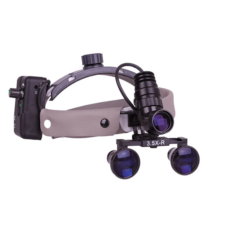 

2.5X 3.5X Helmet Dental Loupe with 5W 80000Lux Powerful Brightness Adjustable Headlamp Dentist Magnifier Lupa Optical Glass Lens