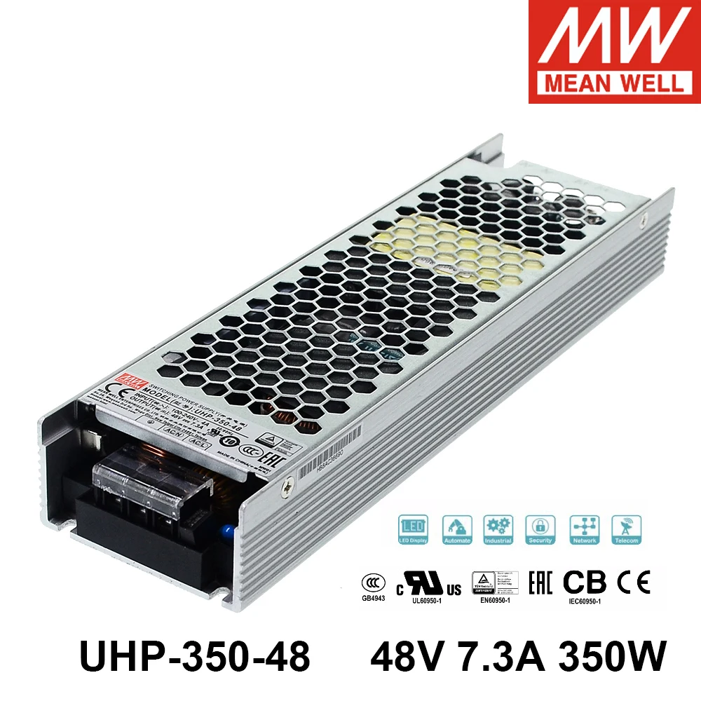 

Meanwell Single Output Switching Power Supply Uhp-350-48 Industrial Control Type 350.4w Single 48v 7.3a With PFC