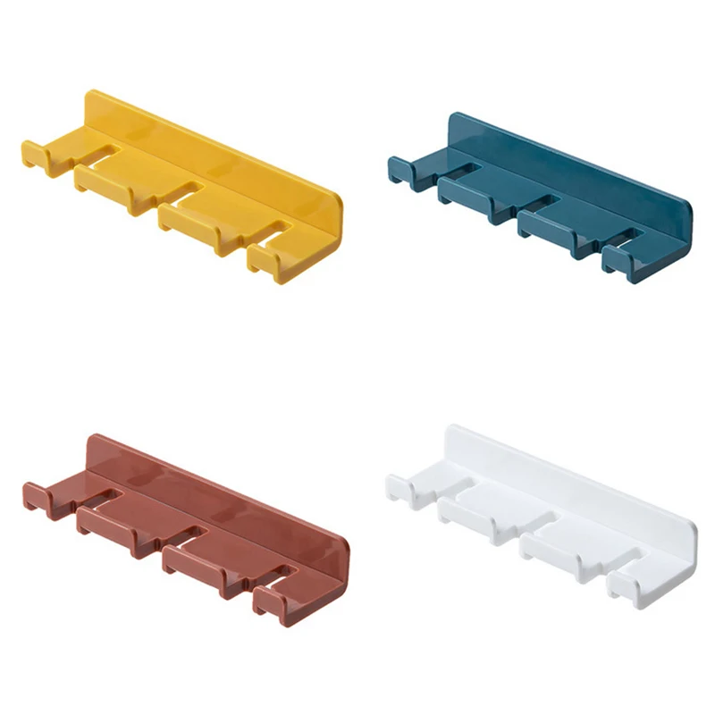 Toothbrush Storage Rack Multi-purpose Toothbrush Holder Free Punching Wall Mounted Hanging Hook For Bathroom Toilet Bedroom