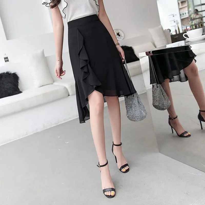 Рисунок 6 - Юбка-миди с оборками и завышенной талией