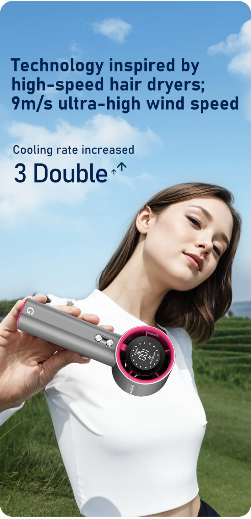 Description Picture 3 of item100 Wind Speeds Spray Fan Desktop USB Small Humidifier Cooling Air Conditioning Fan Outdoor Camping Picnic Mini Electric Fan