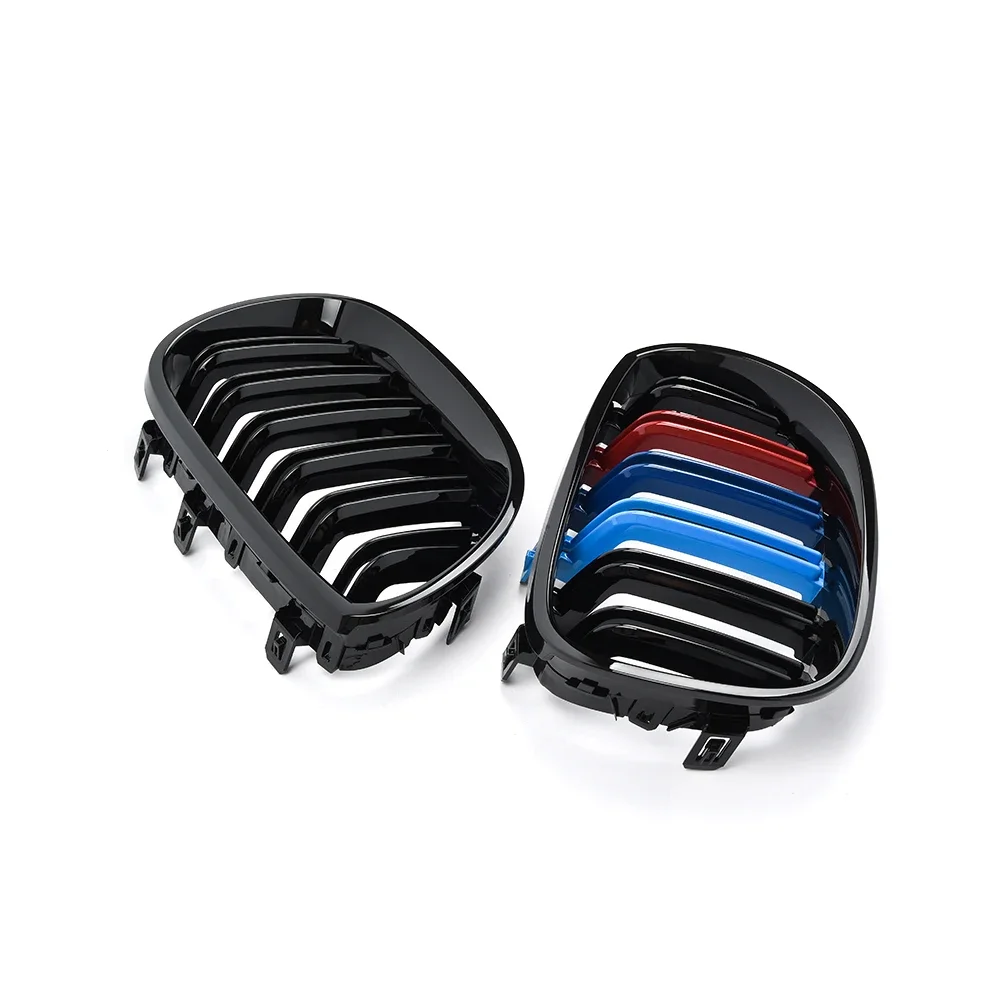ڵ   ׸  ̽ ׸ ׸ BMW E60 E61 5 ø 2003-2009 Gloss Black Auto New Double Slat