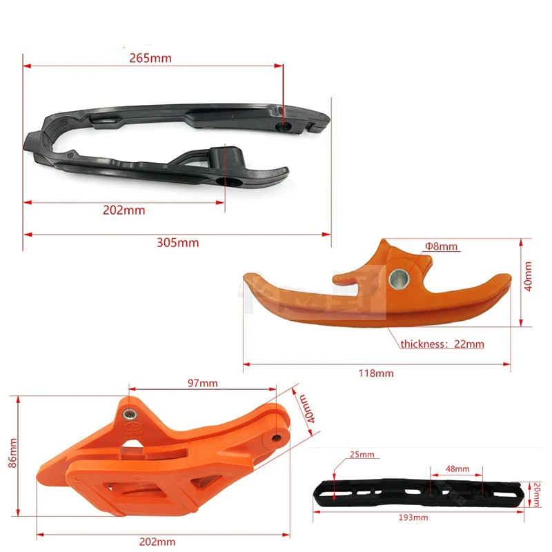 Motorcycle Chain Guide Fixed Protection Device Orang For KTM SX SXF XC 125 150 250 350 kews