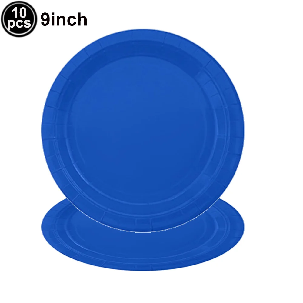 Dark Blue Party Tableware Set - Plates, Napkins, and Cups for Birthdays and Baby Showers