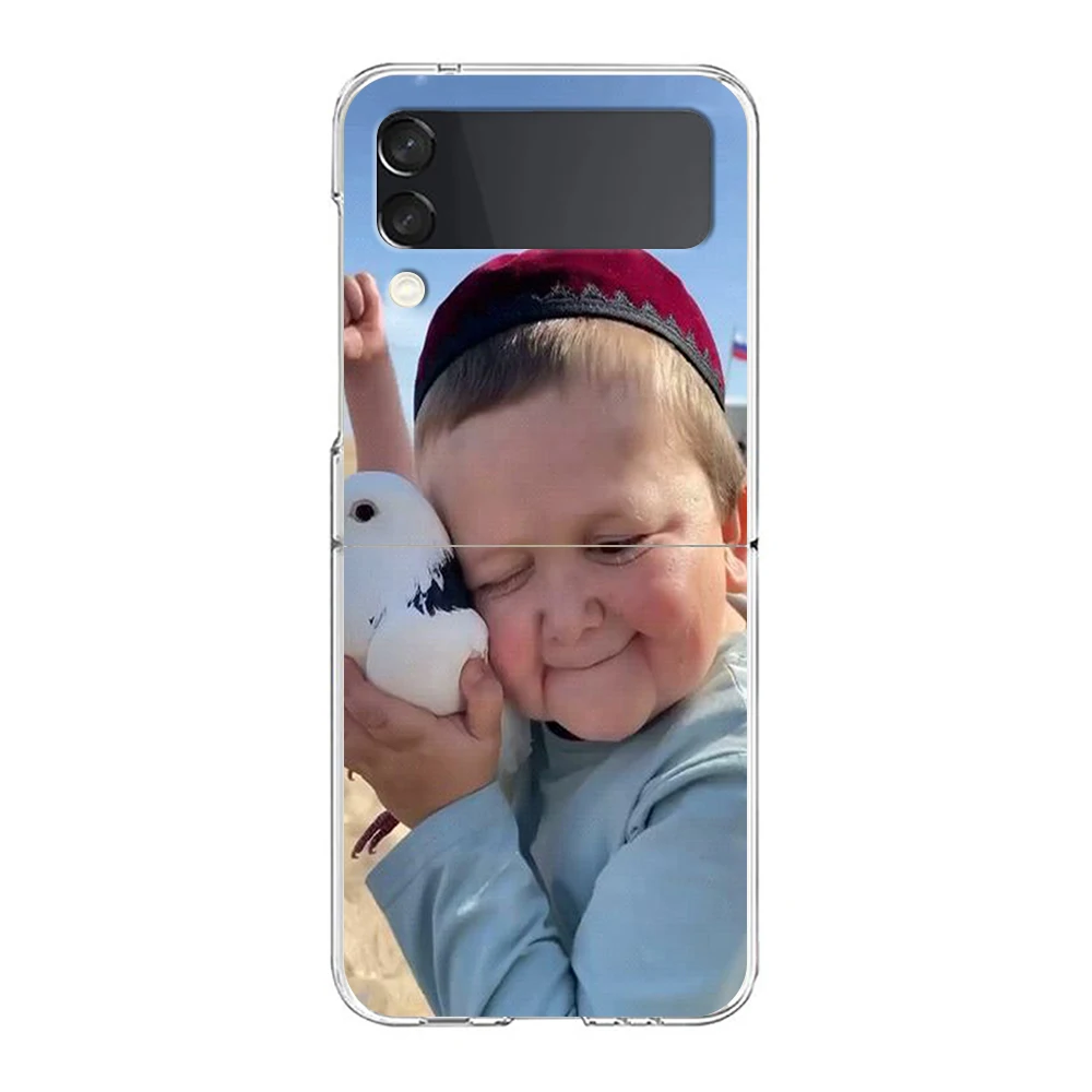 Hard Folding Clear PC Bumper Phone Case with Funny Hasbulla Design