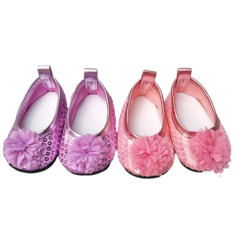 For 40 Cm Bebe Doll Shoes Sneackers Fits for 18 Inch Girl Doll Sport Shoes Baby New Born Doll Accessories