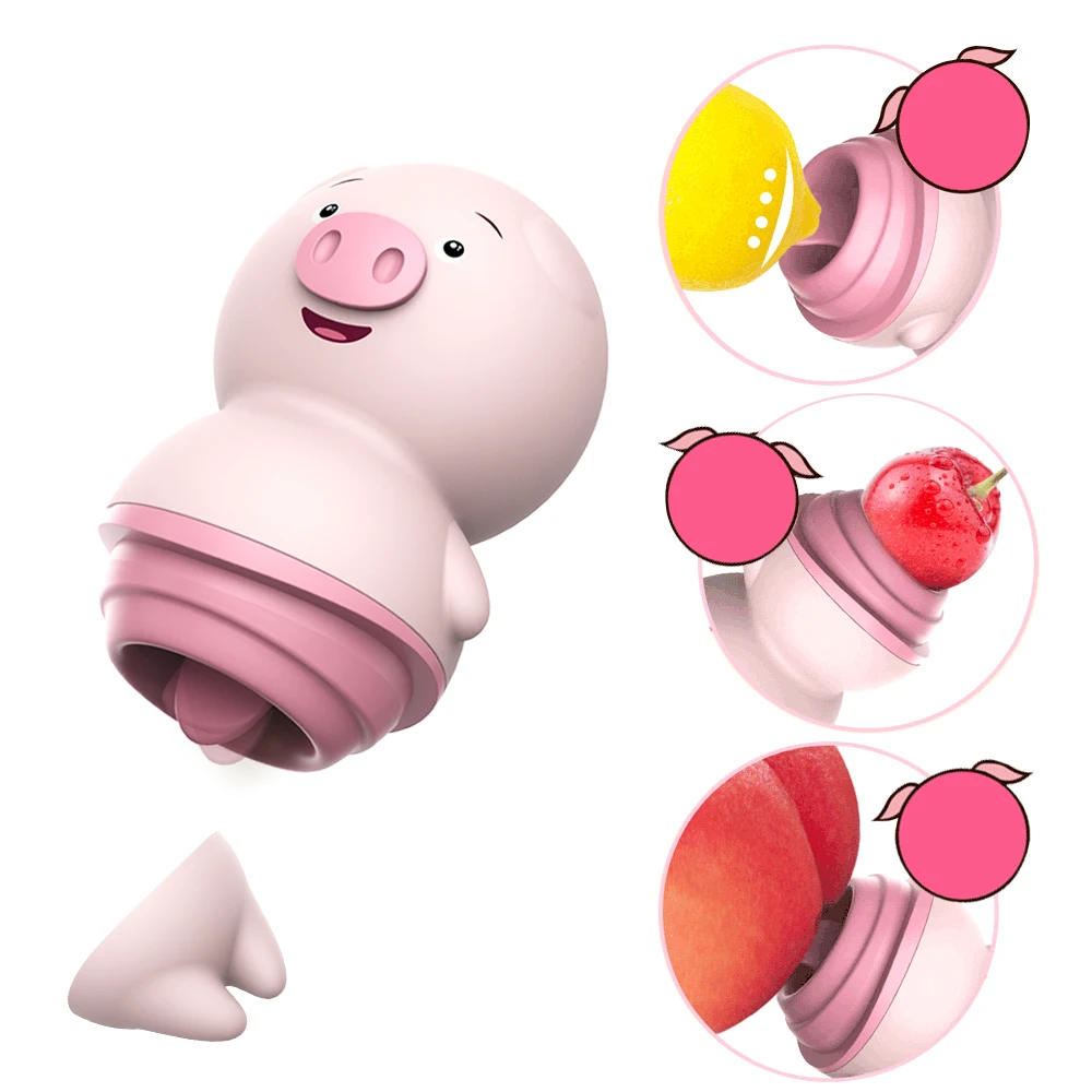 Vibrating Egg Cute Pig Tongue Lick Vibrator Clitoris Stimulator Vagina Massage Vibrator Orgasm Sex Toys Female Masturbator 1