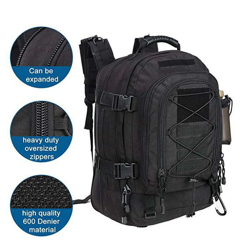 

Military Tactical Backpack Army Molle Assault Backpack 60L Large Men's Travel Camping Hunting Hiking Expandable Backpack
